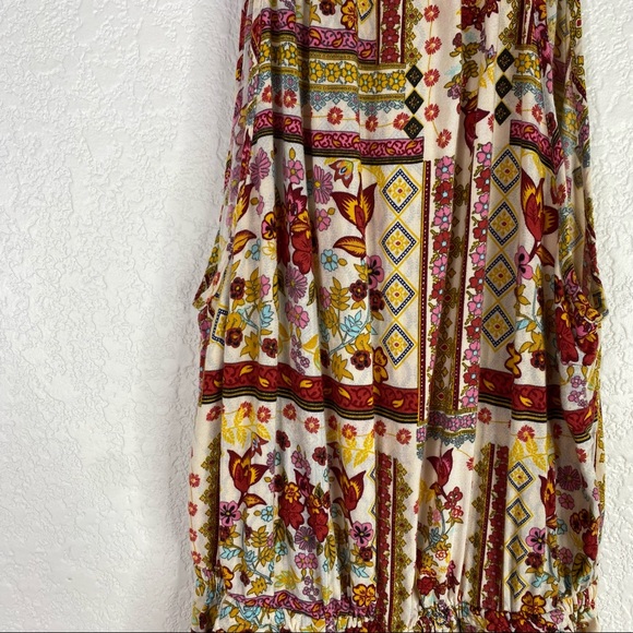 H&M Coachella Cream & Red Floral Print Romper - Picture 3 of 6